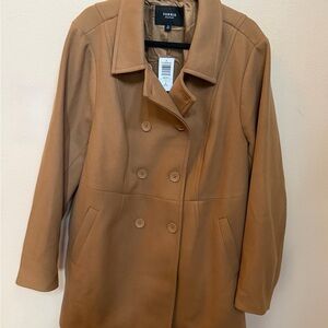 Torrid Women's Camel Double-Breasted Pea Coat